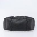 PRADA Ready Lock Hand Bag Leather Black Silver Auth am13334-11