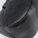 PRADA Ready Lock Hand Bag Leather Black Silver Auth am13334-15