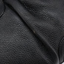 PRADA Ready Lock Hand Bag Leather Black Silver Auth am13334-16