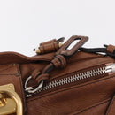 Chloe Paddington Hand Bag Leather Brown Gold Auth am13345V-15