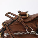 Chloe Paddington Hand Bag Leather Brown Gold Auth am13345V-16