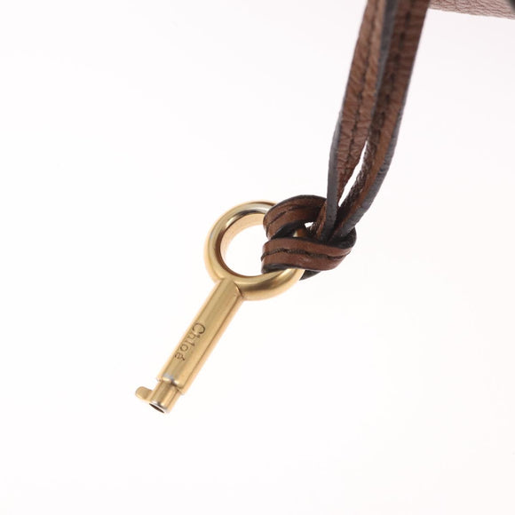 Chloe Paddington Hand Bag Leather Brown Gold Auth am13345V