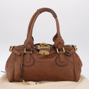 Chloe Paddington Hand Bag Leather Brown Gold Auth am13345V-27