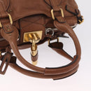 Chloe Paddington Hand Bag Leather Brown Gold Auth am13345V-7