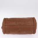 Chloe Paddington Hand Bag Leather Brown Gold Auth am13345V-9