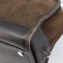 LOEWE Amazona 28 Hand Bag Suede Brown Silver Auth am13347A-12