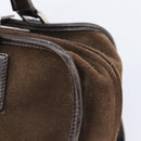 LOEWE Amazona 28 Hand Bag Suede Brown Silver Auth am13347A-14
