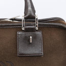 LOEWE Amazona 28 Hand Bag Suede Brown Silver Auth am13347A-15