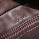 LOEWE Amazona 28 Hand Bag Suede Brown Silver Auth am13347A-17