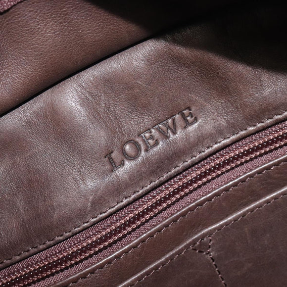 LOEWE Amazona 28 Hand Bag Suede Brown Silver Auth am13347A