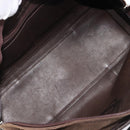 LOEWE Amazona 28 Hand Bag Suede Brown Silver Auth am13347A-18