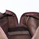 LOEWE Amazona 28 Hand Bag Suede Brown Silver Auth am13347A-19