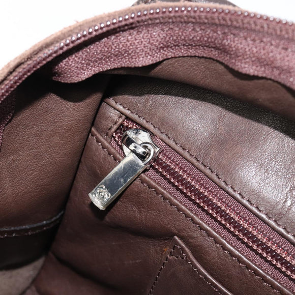 LOEWE Amazona 28 Hand Bag Suede Brown Silver Auth am13347A