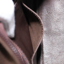 LOEWE Amazona 28 Hand Bag Suede Brown Silver Auth am13347A-23