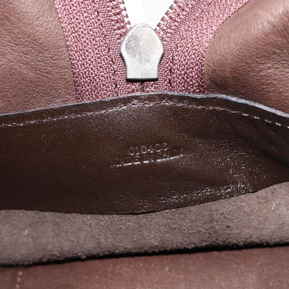 LOEWE Amazona 28 Hand Bag Suede Brown Silver Auth am13347A