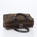 LOEWE Amazona 28 Hand Bag Suede Brown Silver Auth am13347A-6