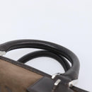 LOEWE Amazona 28 Hand Bag Suede Brown Silver Auth am13347A-8