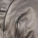 PRADA Frill Hand Bag Leather Gray Silver Auth am13348A-13