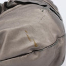 PRADA Frill Hand Bag Leather Gray Silver Auth am13348A-6