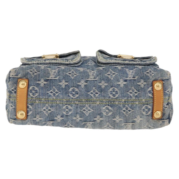 LOUIS VUITTON Monogram Denim Buggy PM Shoulder Bag Blue M95049 LV Auth am13351A
