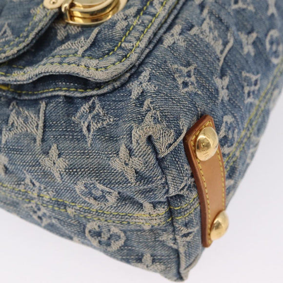 LOUIS VUITTON Monogram Denim Buggy PM Shoulder Bag Blue M95049 LV Auth am13351A