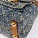 LOUIS VUITTON Monogram Denim Buggy PM Shoulder Bag Blue M95049 LV Auth am13351A-13