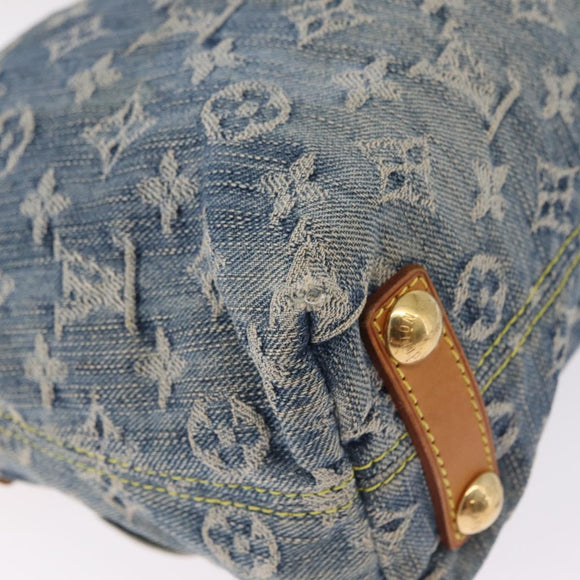 LOUIS VUITTON Monogram Denim Buggy PM Shoulder Bag Blue M95049 LV Auth am13351A