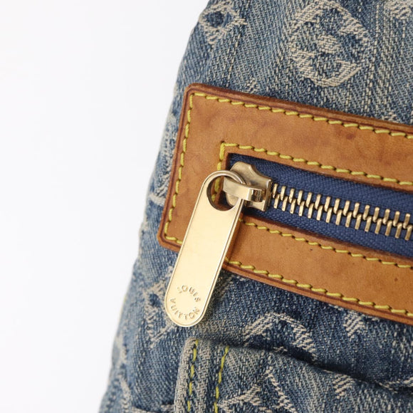 LOUIS VUITTON Monogram Denim Buggy PM Shoulder Bag Blue M95049 LV Auth am13351A