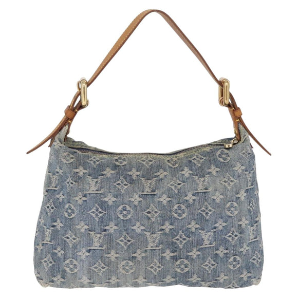 LOUIS VUITTON Monogram Denim Buggy PM Shoulder Bag Blue M95049 LV Auth am13351A
