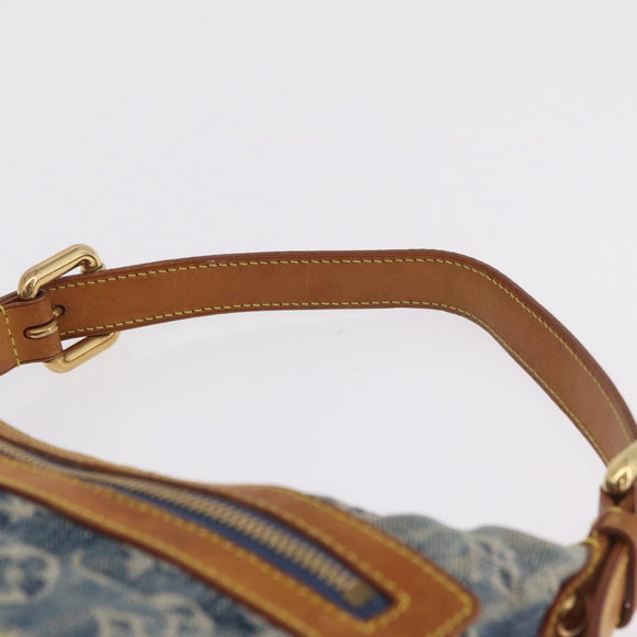 LOUIS VUITTON Monogram Denim Buggy PM Shoulder Bag Blue M95049 LV Auth am13351A