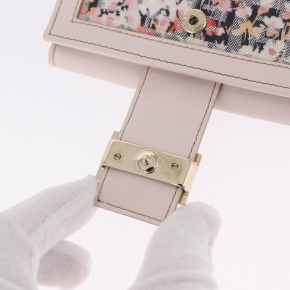 FENDI Zucchino Canvas Floral Wallet Multicolor Gold 8M0188 Auth am13358M