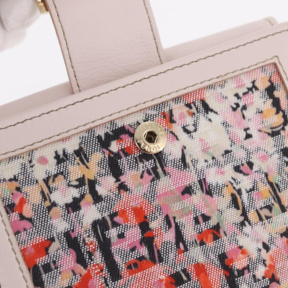 FENDI Zucchino Canvas Floral Wallet Multicolor Gold 8M0188 Auth am13358M