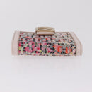 FENDI Zucchino Canvas Floral Wallet Multicolor Gold 8M0188 Auth am13358M-8
