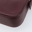 FENDI Mamma Baguette Shoulder Bag Leather Bordeaux Silver 8BR600 Auth am13362SAM-12