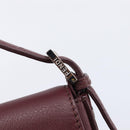 FENDI Mamma Baguette Shoulder Bag Leather Bordeaux Silver 8BR600 Auth am13362SAM-14