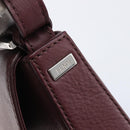 FENDI Mamma Baguette Shoulder Bag Leather Bordeaux Silver 8BR600 Auth am13362SAM-15