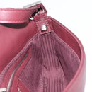 FENDI Mamma Baguette Shoulder Bag Leather Bordeaux Silver 8BR600 Auth am13362SAM-21