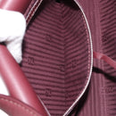 FENDI Mamma Baguette Shoulder Bag Leather Bordeaux Silver 8BR600 Auth am13362SAM-24