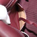 FENDI Mamma Baguette Shoulder Bag Leather Bordeaux Silver 8BR600 Auth am13362SAM-25