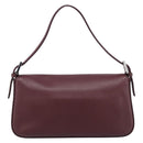 FENDI Mamma Baguette Shoulder Bag Leather Bordeaux Silver 8BR600 Auth am13362SAM-3