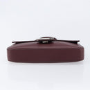 FENDI Mamma Baguette Shoulder Bag Leather Bordeaux Silver 8BR600 Auth am13362SAM-9
