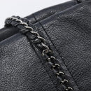 CHANEL Luxury Line Chain Tote Bag Leather Black Silver A31702 CC Auth am13366SAM-14