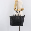 CHANEL Luxury Line Chain Tote Bag Leather Black Silver A31702 CC Auth am13366SAM-28