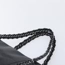 CHANEL Luxury Line Chain Tote Bag Leather Black Silver A31702 CC Auth am13366SAM-8