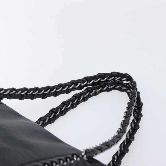 CHANEL Luxury Line Chain Tote Bag Leather Black Silver A31702 CC Auth am13366SAM