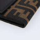 FENDI Zucca Canvas Long Wallet Brown Silver 8M0032 Auth am13370V-11