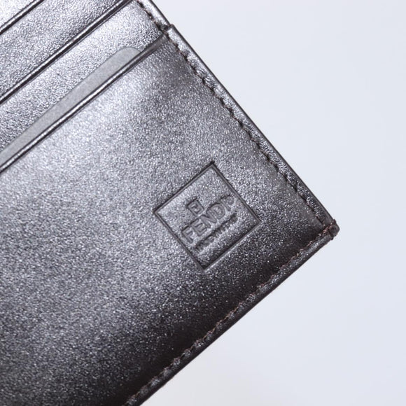 FENDI Zucca Canvas Long Wallet Brown Silver 8M0032 Auth am13370V