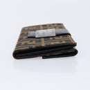 FENDI Zucca Canvas Long Wallet Brown Silver 8M0032 Auth am13370V-4