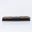 FENDI Zucca Canvas Long Wallet Brown Silver 8M0032 Auth am13370V-6