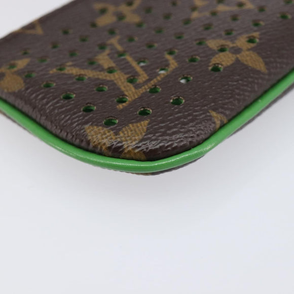 LOUIS VUITTON Monogram Perfo Pochette Cles Coin Purse Green M95186 Auth am13375M